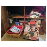 CONTENTS OF DRAWER & BOTTOM OF CHINA HUTCH