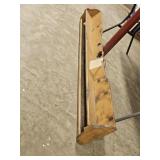 AMISH STYLE MADE OAK SHELF WITH QUILT BAR