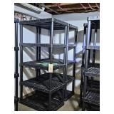 2 5 TIER PLASTIC SHELVING UNITS