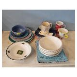 CHRISTMAS & PAINTED PLATES, COFFEE CUPS