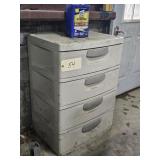 4 DRAWER PLASTIC DRESSER/ORG.