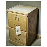 MODERN 2 DRAWER WOOD FILING CABINET