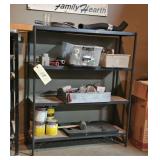 METAL SHELF & CONTENTS