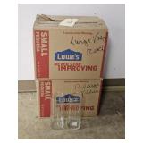 2 BOXES OF CLEAR  VASES 9 INCHES TALL