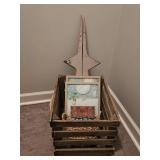 APPLE CRATE WOODEN STAR, & PICTURES.