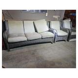 MODERN WICKER PATIO SET-SOFA-2 CHAIRS