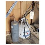 PROPANE TANK W/BURNER & ANOTHER TANK