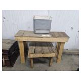 SMALL WOODEN SOFA TYPE HANDMADE TABLE & SMALL