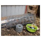 HOT WIRE FENCE CHARGER, BARB WIRE, PARTIAL ROLL
