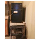 WOODEN STAND & HAIER OFFICE REFRIG.