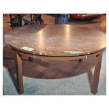 WOOD ROUND CARD TABLE