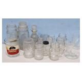 CLEAR CORNUCOPIA VASES/CAPTAIN KIDS PEANUT BUTTER