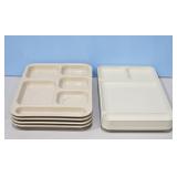8 TAN CAFETERIA TRAYS