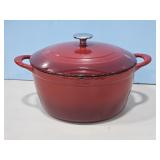 6 QT ENAMELED CAST IRON DUTCH OVEN