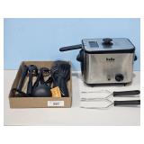 BELLA KITCHEN DEEP FRYER/MEAT FORKS/SPATULA/
