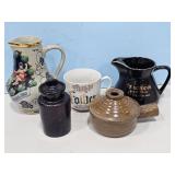 8 INCH STEIN BEER PITCHER/AMETHYST GLASS APOTHEC