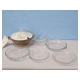 NON-MATCHING SOUP DISH/GLASS BOWLS/PIE PLATES