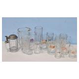 BEER PITCHER, BEER GLASSES