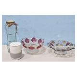 GOOFUS TYPE GLASS BOWLS & PAMPER CHEIF &