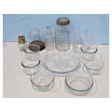 8.5 INCH ETCHED SNOWFLAKE FIRE KING PIE DISH &