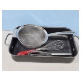 NON STICK 9X13/WINCO WIRE WISK/CIA 18-10 STAINLESS
