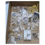 GOLD TYPE NECKLACES, STICK PINS, COSTUME JEWERLY