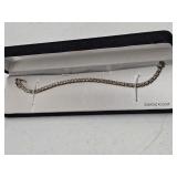 GOLD TYPE TENNIS BRACELET W/DIAMOND TYPE SETTING