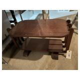 Shop made wood coffee table