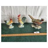 Fairyland roosters and  Enesco phesant