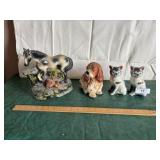 Chalk horse statue n Nippo dog planter n Ohio