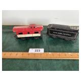 New York Central coal car and caboose