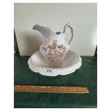 W.C. semi porcelain pitcher and bowl