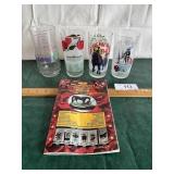 4 Kentucky Derby glasses and 1996 price guide