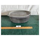 Hammered Aluminum roaster - appears to be a