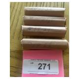4 rolls Wheat pennies 1938, 1945-46,1951,1955
