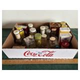 Old advert. spice jars