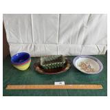 McCoy planter, Oggi mixing bowls n hand painted