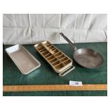 Aluminum ice trays n Fourged frying pan