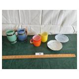 Fireking coffee cups n Macbeth plate n Siesta cups