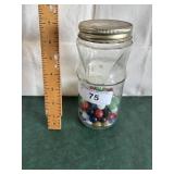 Old solid colored marbles