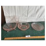 Pink depression glass