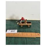 Cast aluminum Woodpecker toothpick holder