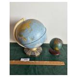 2 smaller globes