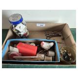 Old buttons and scissors