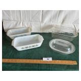 Fireking, Corning and misc. frig,. dishes