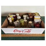 Old advert. spice jars