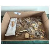 Costume jewelry and old pins