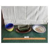 McCoy planter, Oggi mixing bowls n hand painted