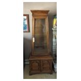 Maple Curio Cabinet with glass shelves