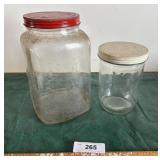 2 Peanut butter jars